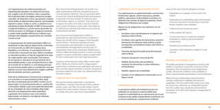 Las Organizaciones No Gubernamentales son
organizaciones privadas y sin ánimo de lucro que
han surgido a raíz de iniciativas civiles y populares.
Por lo general están vinculadas a proyectos sociales,
culturales, de desarrollo u otros, que generen cambios
estructurales en determinados espacios, comunidades,
regiones o países. Si bien es cierto, su objetivo no es
reemplazar la labor del Estado, la ONG no busca tomar
el lugar del Gobierno, y mucho menos desarrollar las
mismas acciones, sin embargo, en algunas ocasiones
sí suplen todas aquellas deficiencias y deberes que
el Estado está obligado a proporcionar por mandato
constitucional.
La Organizaciones No Gubernamentales (ONGs) en
Guatemala se rigen bajo las disposiciones contenidas
en el Decreto No, 02-2003 del Congreso de la
República y sus reformas, el cual regula la forma de
constitución e inscripción de éstas, define y establece
su naturaleza jurídica y el tipo de organizaciones bajo
las cuales podrán estar constituidas. Este proceso
de inscripción es vital para el reconocimiento de la
personalidad jurídica, y que no podría llevarse a cabo
sin el auxilio de un Notario, no solo porque precisan
de una escritura pública para su constitución, sino que
además conocen otras disposiciones legales auxiliares
para los distintos procesos y gestiones.	
Parte de las atribuciones y funciones de la abogacía
y el notariado es el asesoramiento jurídico-legal,
por ello es importante que las ONG’s cuenten con el
apoyo legal y no exclusivamente para su constitución
e inscripción, debido a que como parte del desarrollo
de las actividades de estas entidades debe haber
atención a las disposiciones tanto específicas
y generales de la materia, como a las materias
relacionadas con derecho civil, laboral, tributario,
administrativo y otras.
12
Non-Governmental Organizations are private, non-
profit organizations that have emerged because of
civil and popular initiatives. They are generally linked
to social and cultural development and other projects
to generate structural changes in particular areas,
communities, regions, or countries. Their goal is not
to replace the work of the State, much less lead the
same actions. However, in some cases, they make up
for deficiencies and duties the State must provide by
constitutional mandate.
Non-Governmental Organizations (NGOs) in
Guatemala are ruled by the provisions contained in
Decree No. 02-2003 of the Congress of the Republic
and its reforms. The decree regulates the form
of incorporation and registration. It also defines
and establishes the legal nature and the types of
organizations that can be constituted. Registration is
vital for validity and legal existence. A notary can duly
register it as these constitutions require a public deed
for their incorporation and other legal procedures.
Functions of the legal and notary office involve legal
advice. NGOs also need to count on legal support
beyond their constitution and registration processes as
their activities require attention to specific and general
provisions related to civil, labor, tax, administrative law,
and other matters.
COMPLYING WITH TAX OBLIGATIONS
Non-governmental organizations, associations,
foundations, churches, educational centers, political
parties, trusts, and other non-profit entities may be
exempt from some taxation. However, they still need
to comply with some other fiscal responsibilities.
13
CUMPLIENDO CON LAS OBLIGACIONES FISCALES:
Las organizaciones no gubernamentales, asociaciones,
fundaciones, iglesias, centros educativos, partidos
políticos, patronatos y toda entidad no lucrativa, no
obstante estar exentas de algunos impuestos, tienen
obligaciones tributarias que cumplir.
Algunas de las obligaciones más relevantes son las
siguientes:
•	 Inscribirse como contribuyente en el régimen del
Impuesto sobre la Renta.
•	 Inscribirse como agente de retenciones y practicar
retenciones de Impuesto sobre la Renta cuando
corresponda a proveedores locales y del exterior y
a empleados.
•	 Presentar declaración jurada anual del Impuesto
sobre la Renta.
•	 Presentar declaración mensual del IVA.
•	 Habilitar documentos para acreditar la
recepción de donaciones y cuotas ordinarias y
extraordinarias.
•	 Habilitar registros de contabilidad.
•	 Cumplir con las obligaciones relacionadas con el
Seguro Social.
PREPARÁNDOSE PARA LA AUDITORÍA EXTERNA:
La percepción pública de transparencia para las
entidades no lucrativas es imprescindible para
asegurar la continuidad de sus operaciones; por lo que
la presencia del auditor independiente contribuirá, con
su servicio profesional, a proporcionar confianza
Some of the most relevant obligations include,
•	 Registration as a taxpayer of the Income Tax
regime.
•	 Registration as a withholding agent and retention
of Income Tax when it corresponds to local and
foreign suppliers and employees.
•	 To file an annual income tax return.
•	 To file monthly VAT returns.
•	 To issue documents to credit the reception
of donations, ordinary and extraordinary
contributions.
•	 Enabling of accounting records.
•	 Compliance with obligations related to Social
Security.
PREPARING FOR EXTERNAL AUDIT
The public perception of transparency of non-profit
entities is essential to ensure the continuity of their
operations; thus, the presence of an independent
auditor will provide confidence and credibility to
donors, governmental organizations, and beneficiaries.
Before hiring an independent external auditor,
consider professional credibility and technical
capabilities. The non-profit entity needs to be ready
for the process; otherwise, an unfavorable opinion
from the auditor may complicate and tarnish the
perception of an NGO with improper management of
its resources.
 