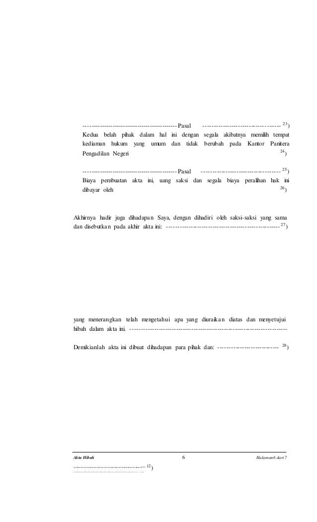 Contoh Surat Hibah Tanah Dan Bangunan Contoh Surat Hibah Tanah Dan Bangunan