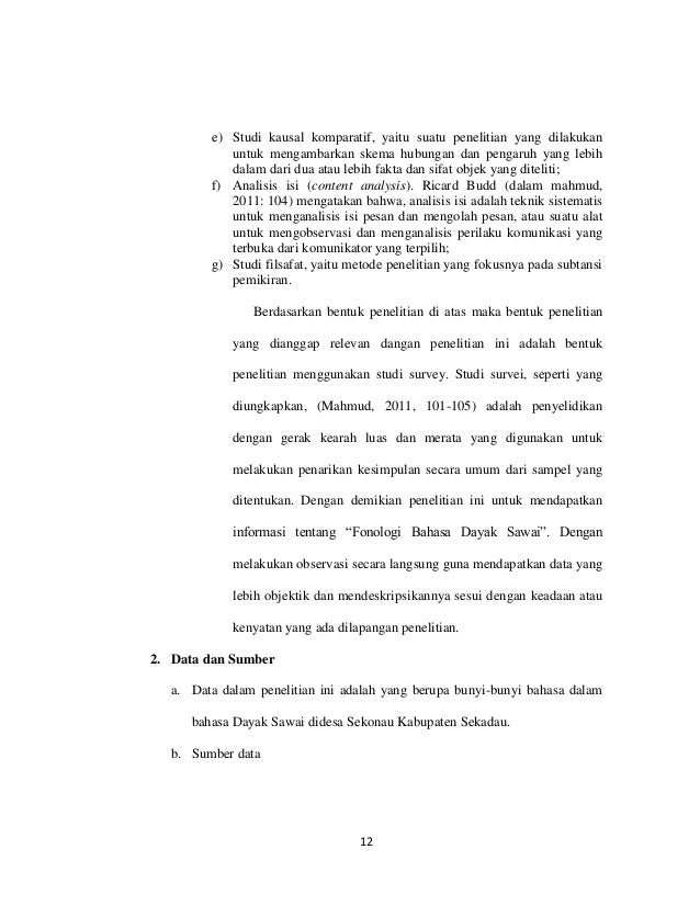 Analisis Fonetik dan Fonemik Bahasa Dayak Sawai Desa 