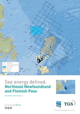 © 2015 TGS-NOPEC Geophysical Company ASA. All rights reserved.
See the energy at TGS.com
See energy defined.
Northeast Newfoundland
and Flemish Pass
INTERPRETATION PROJECTS
 