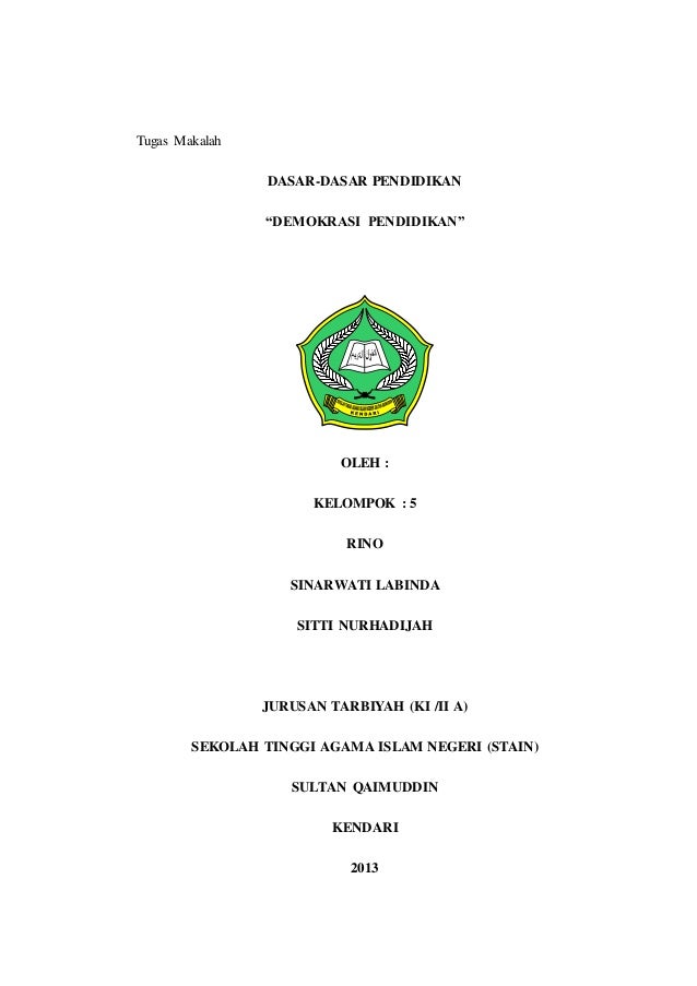 Tgs Mklh Dsr Dsr Pendidikan Kel V