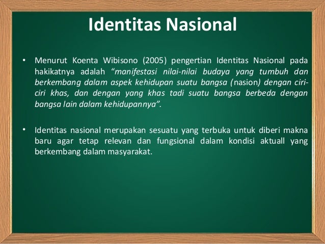 Pendidikan Kewarganegaraan Identitas Nasional