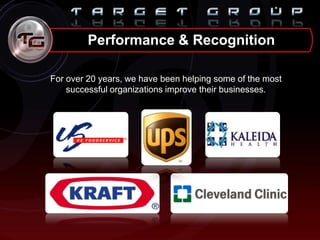 Performance & Recognition
For over 20 years, we have been helping some of the most
successful organizations improve their businesses.
 