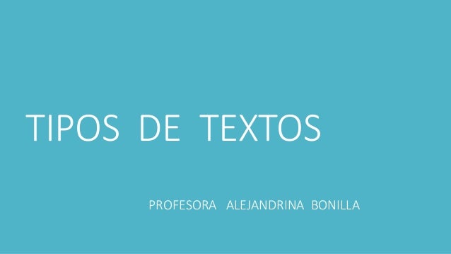 Ppt tipos de textos