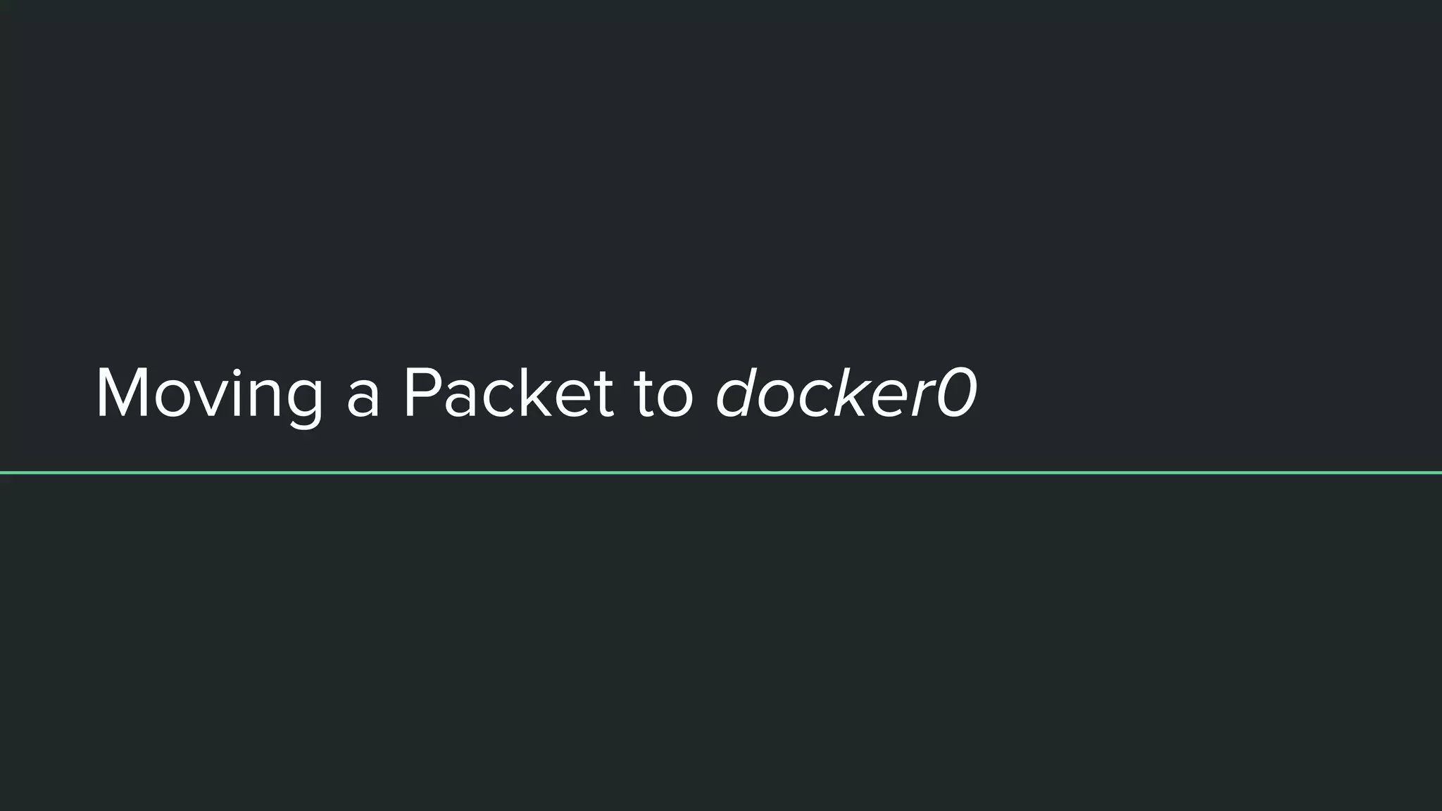 Moving a Packet to docker0
 