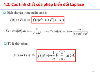 16
4.2. Các tính chất của phép biến đổi Laplace
 