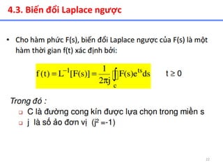22
4.3. Biến đổi Laplace ngược
 