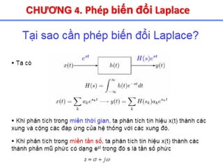 3
CHƯƠNG 4. Phép biến đổi Laplace
 