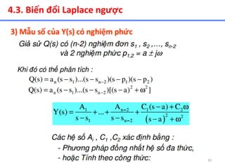 33
4.3. Biến đổi Laplace ngược
 