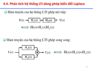 44
4.4. Phân tích hệ thống LTI dùng phép biến đổi Laplace
 