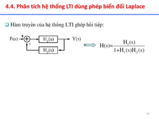 45
4.4. Phân tích hệ thống LTI dùng phép biến đổi Laplace
 