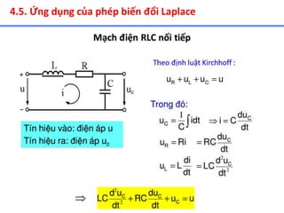 4.5. Ứng dụng của phép biến đổi Laplace
 