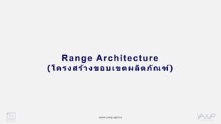 www.yawp.agency
Range Architecture
(โครงสร้างขอบเขตผลิตภัณฑ์)
 