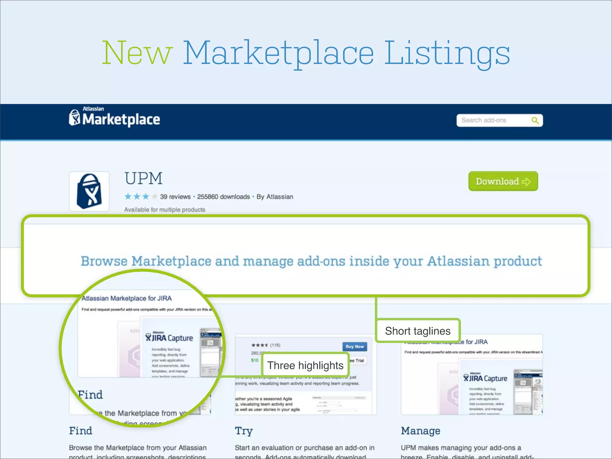 New Marketplace Listings

Short taglines
Three highlights

 