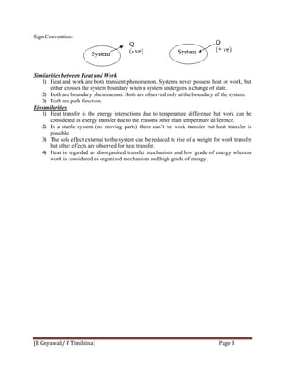 Thermodynamics chapter:3 Heat and Work | PDF