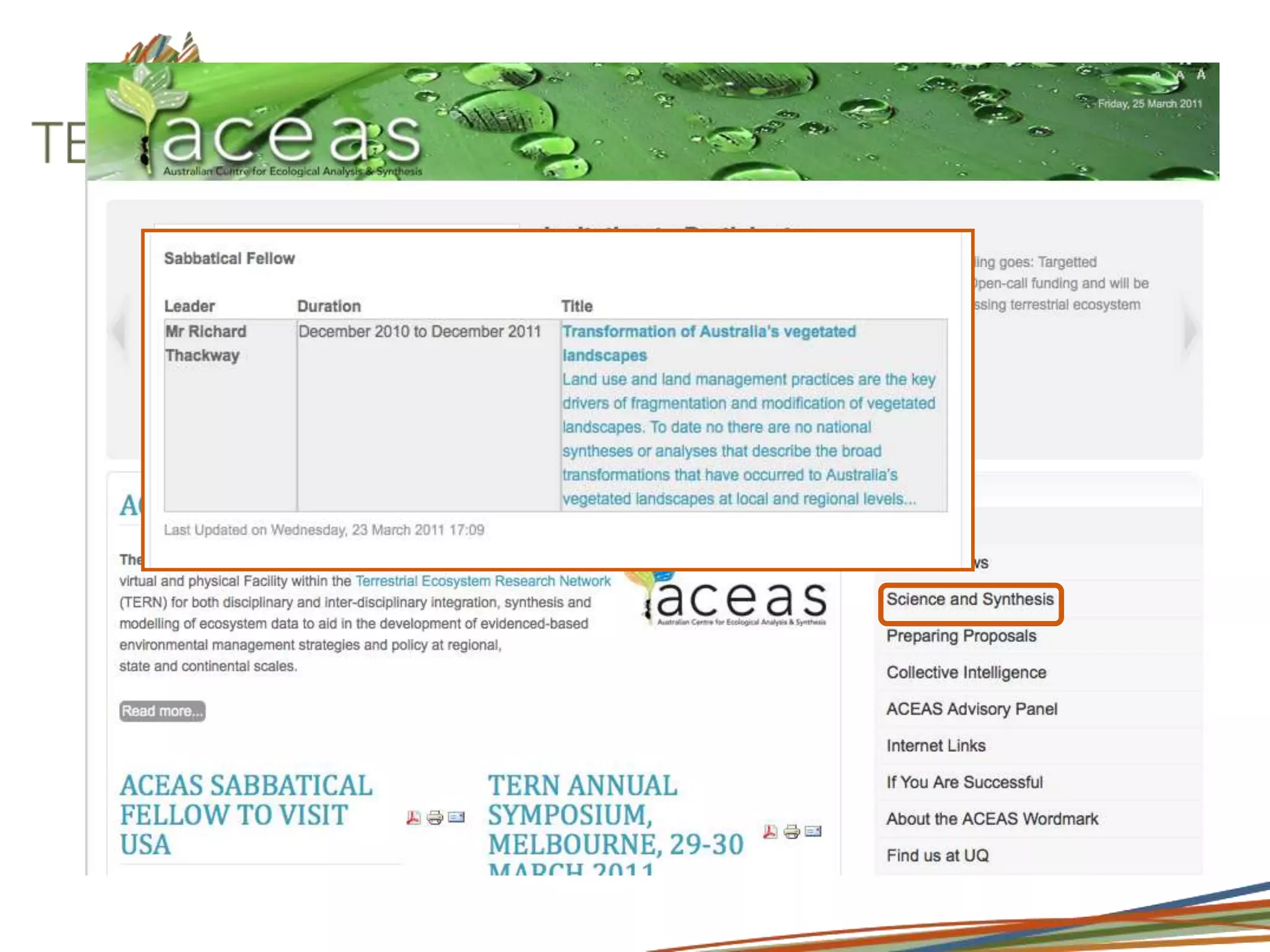informing priorities for investment in NRM