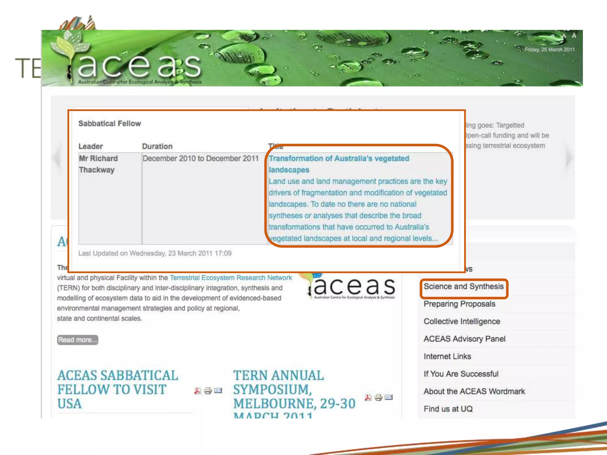 monitoring and reporting and improvement following investment