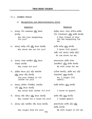 Learn Thai - FSI Basic Course (Part 2)