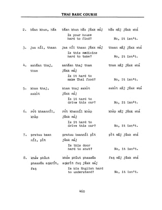 Learn Thai - FSI Basic Course (Part 2)