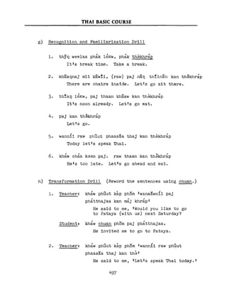 Learn Thai - FSI Basic Course (Part 2)