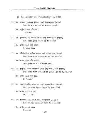 Learn Thai - FSI Basic Course (Part 2)