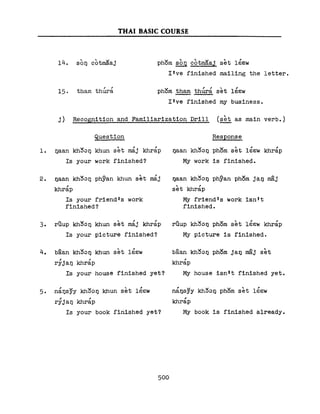 Learn Thai - FSI Basic Course (Part 2)