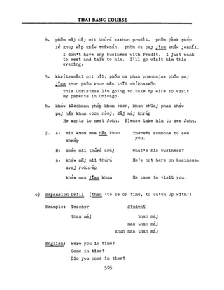 Learn Thai - FSI Basic Course (Part 2)