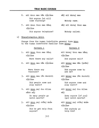 Learn Thai - FSI Basic Course (Part 2)