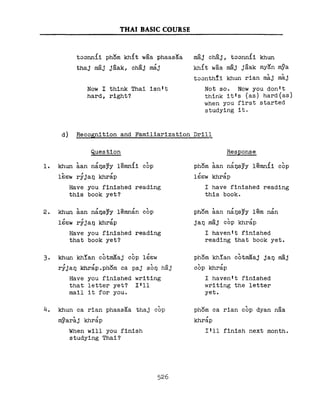 Learn Thai - FSI Basic Course (Part 2)