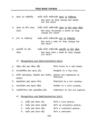 Learn Thai - FSI Basic Course (Part 2)