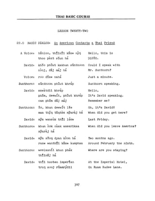 Learn Thai - FSI Basic Course (Part 2)