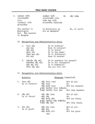 Learn Thai - FSI Basic Course (Part 2)