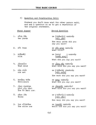 Learn Thai - FSI Basic Course (Part 2)