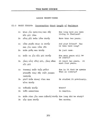 Learn Thai - FSI Basic Course (Part 2)