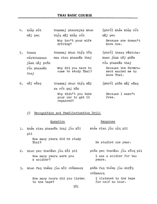 Learn Thai - FSI Basic Course (Part 2)