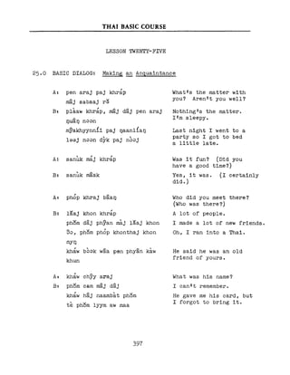 Learn Thai - FSI Basic Course (Part 2)