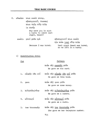 Learn Thai - FSI Basic Course (Part 2)