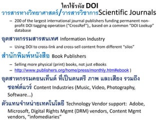 Thai DOI - Digital Object Identifier | PDF