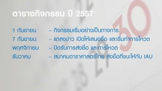 Thai names in space.