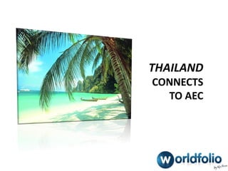 THAILAND
CONNECTS
TO AEC
 