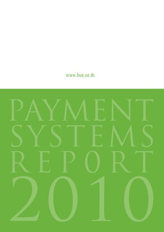 Thailand payment Report 2010 (Thai)