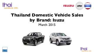 Thailand Domestic Vehicle Sales
by Brand: Isuzu
March 2015
 