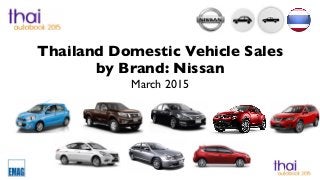 Thailand Domestic Vehicle Sales
by Brand: Nissan
March 2015
 