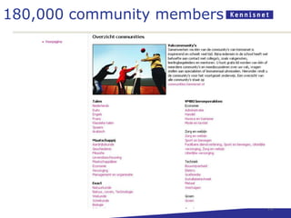 180,000 community members




                            12
 