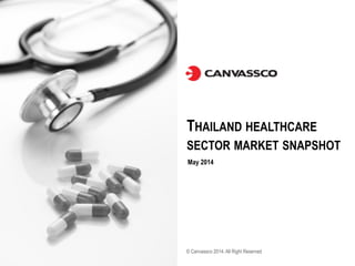 THAILAND HEALTHCARE
SECTOR MARKET SNAPSHOT
May 2014
© Canvassco 2014. All Right Reserved
 