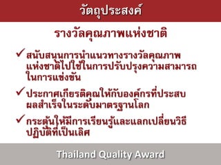 วัตถุประสงค์




Thailand Quality Award
 
