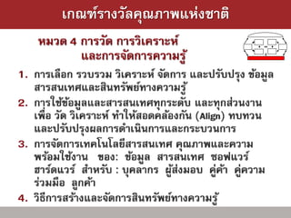 เกณฑ์รางวัลคุณภาพแห่งชาติ
 