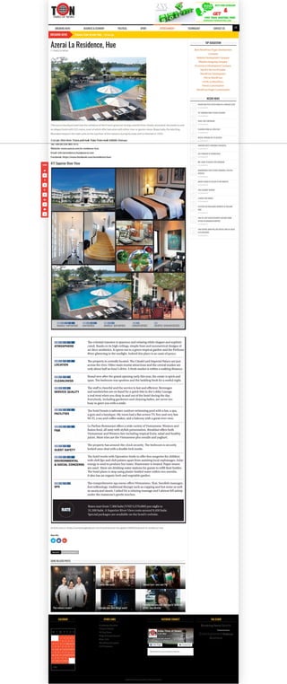 Review of Azerai La Residence, Hue in Times of News