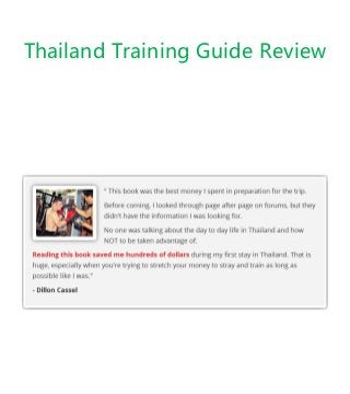 Thailand Training Guide Review
 