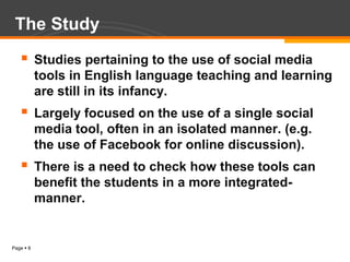 Social-Media Assisted Language Learning